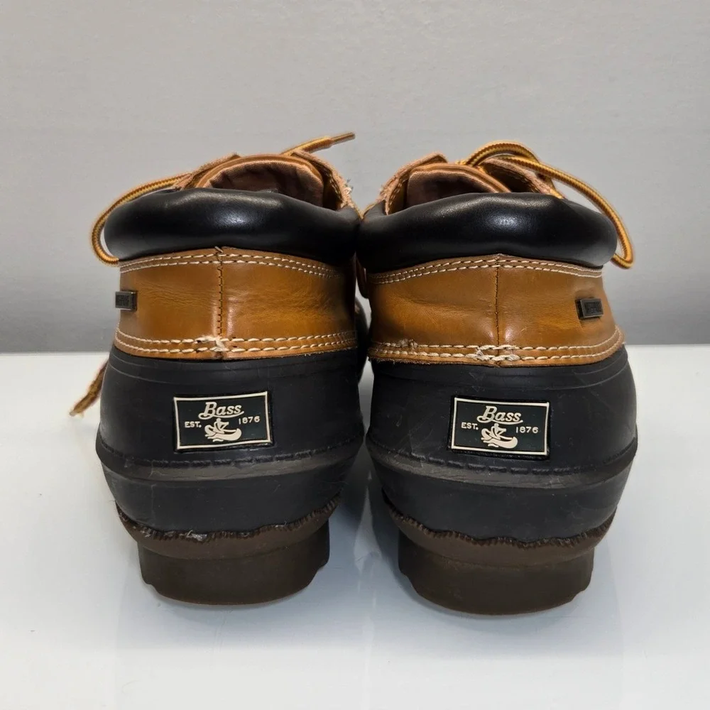 G.H. Bass Huey Duck Boots Men 12M Waterproof Leather Rubber Lace Up Rain Shoes